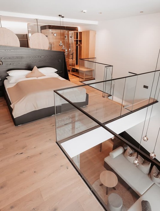 Offerner Schlafbereich