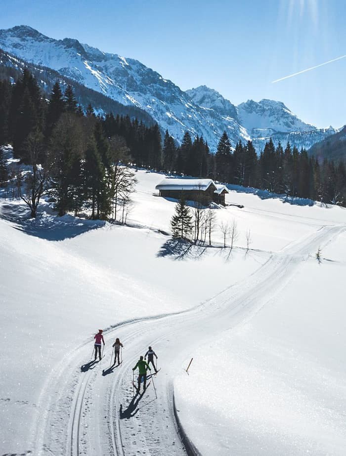 Langlaufloipe zum Talschluss Jägersee